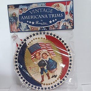 Bethany Lowe Americana Tissue Paper Rosette - Three Cheers for Red, White & Blue